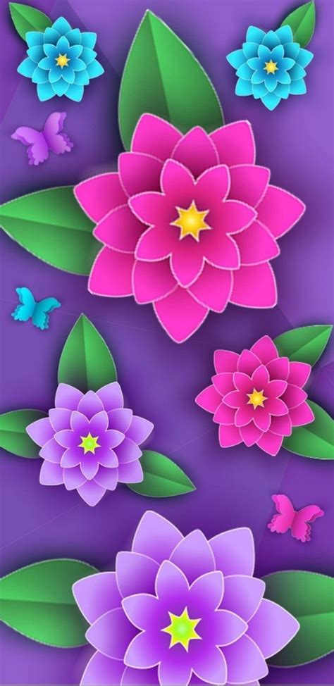 Floral on purple Wallpaper Iphone Disney, Pretty Wallpaper Iphone, Smartphone Wallpaper, Iphone ...