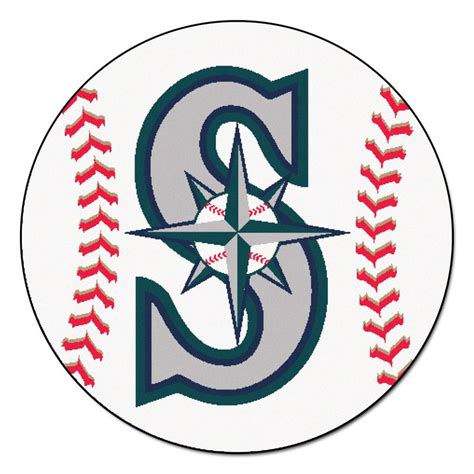 White and Blue MLB Seattle Mariners Round Baseball Welcome Door Mat 27" in 2021 | Mariners ...