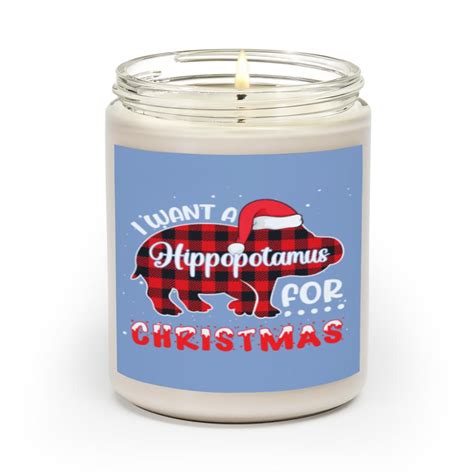 Hippopotamus I Want A Hippopotamus For Christmas Lights Hippo Xmas Pajama 351 Hippo Scented ...