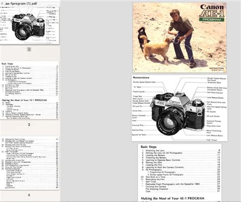 Canon AE1 Program Original User Manual PDF - Etsy