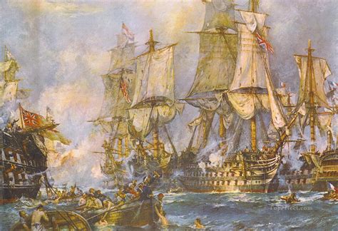 The Victory at the Battle of Trafalgar After Breaking Through the ...