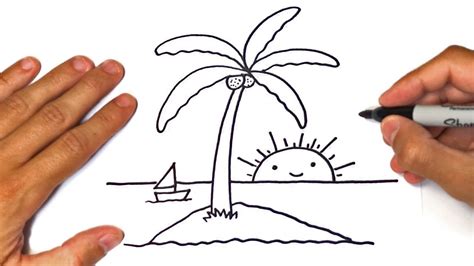 How to draw a Island for kids Island Easy Draw Tutorial