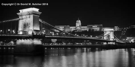 Budapest Chain Bridge and Buda Castle at Night, Hungary - Dave Butcher