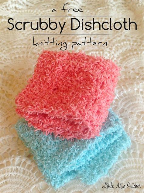 Little Miss Stitcher: Scrubby Dishcloth Pattern | Knitted washcloth patterns, Dishcloth knitting ...