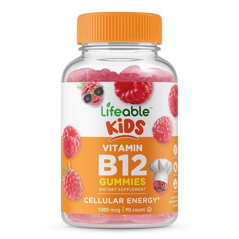 Lifeable Kids Vitamin B12 Gummies - Raspberry - Shop Multivitamins at H-E-B