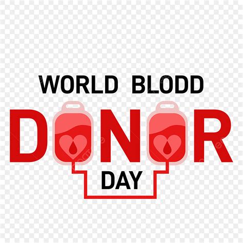 World Blood Donor Vector PNG Images, World Blood Donor Day Lettering ...