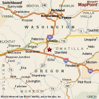 Where is Hermiston, Oregon? see area map & more