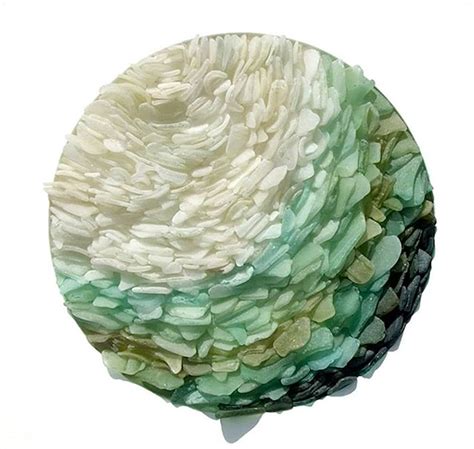 Artist Collects Sea Glass To Create Relaxing Wall Sculptures