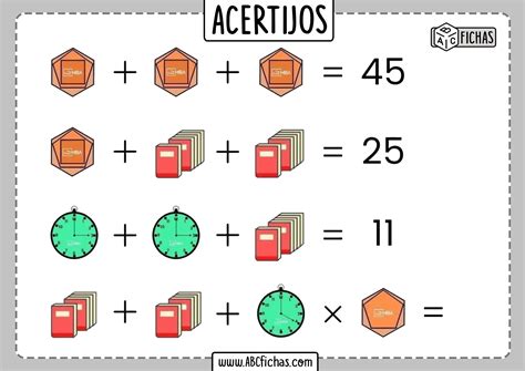 Acertijos matematicos para niños - ABC Fichas