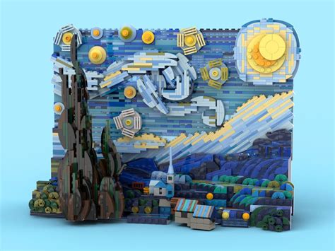 LEGO Ideas The Starry Night Van Gogh 4 - The Brothers Brick | The Brothers Brick