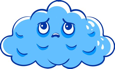 Sad cloud, illustration, vector on white background 13794676 Vector Art at Vecteezy