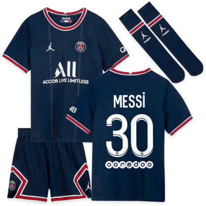 Messi PSG 21/22 Jordan Home Kids Kit - SoccerArmor