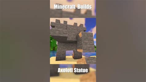 Axolotl Statue Minecraft Tutorial! #minecrafttutorial #minecraftbuild #minecraft #gaming - YouTube