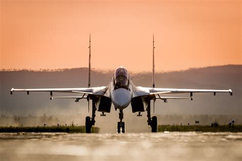 gray fighter jet Sukhoi Su-30 Fighter aircraft Russian Air Force #4K ...