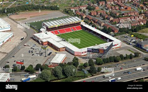 aerial view of Walsall FC football ground The Bescot Stadium Stock Photo, Royalty Free Image ...