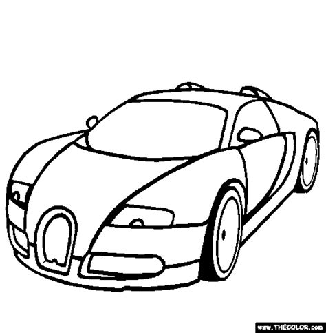 Bugatti Veyron Coloring Page | Free Bugatti Veyron