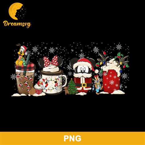 Mickey Minnie Christmas PNG, Merry Christmas Coffee PNG, Disney Christ ...