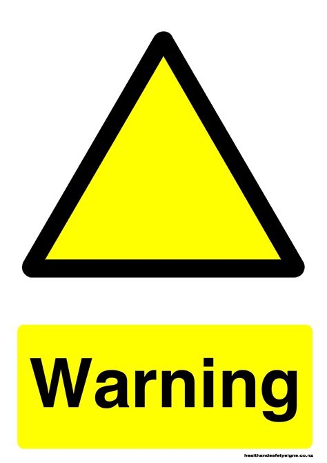 Blank warning sign - Health and Safety Signs