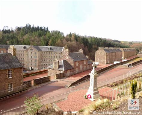 New Lanark World Heritage Site is situated on the banks of the Falls of Clyde close to the small ...