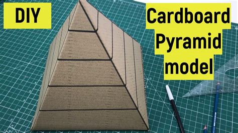 Cardboard pyramid 3D model making | How to make a cardboard pyramid ...