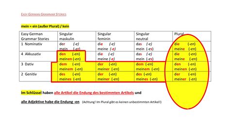 German articles and adjective endings