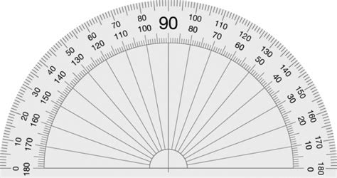 Download HD Protractor Printable 180 Degrees Allowed Then Muboo - 180 Degree Protractor Png ...