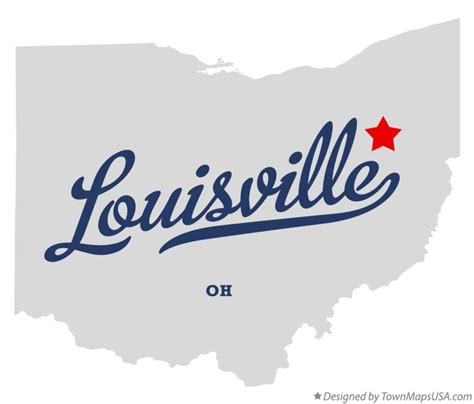 Map of Louisville, OH, Ohio