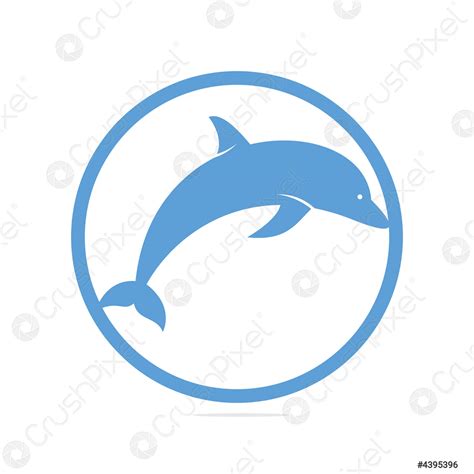 Dolphin vector logo design - stock vector 4395396 | Crushpixel