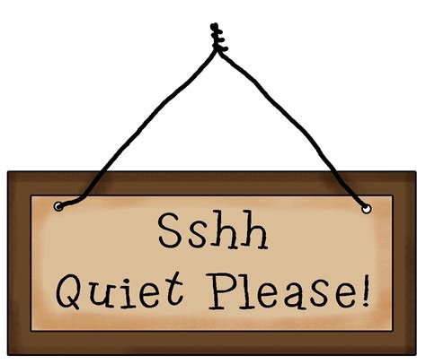 Shhh Quiet Please Sign - ClipArt Best