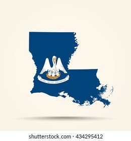 Map Louisiana Louisiana Flag Colors Stock Vector (Royalty Free ...