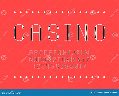 Casino Font. Vector Alphabet Stock Vector - Illustration of logo, isolated: 134258375