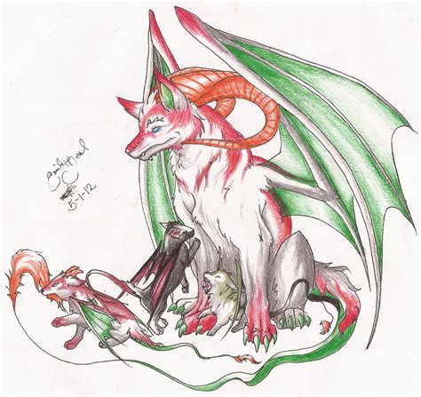 Family--Wolf Dragon Hybrid by Miss-Cellaneous23 on DeviantArt