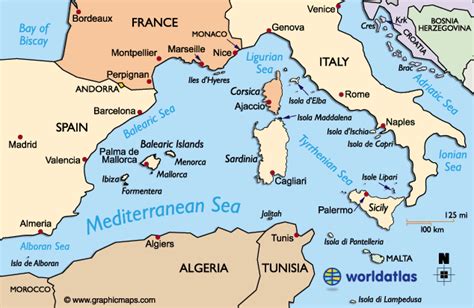 Western Mediterranean Map