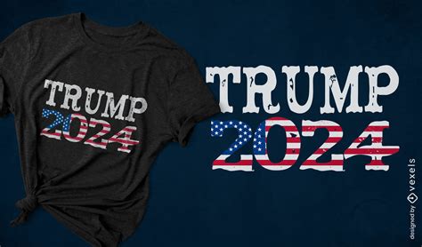 Trump 2024 Campaign T-shirt Design Vector Download