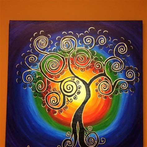 I have always wanted a Tree of Life painting/picture in my home. I love the colors in this one ...