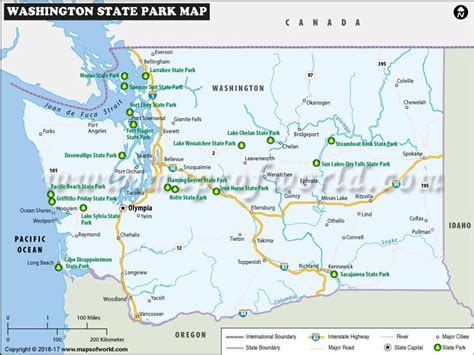 Washington State Parks Map Washington State Campgrounds, Washington ...