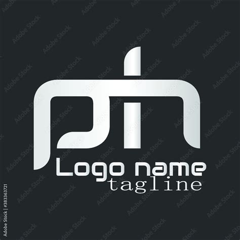 PH logo. Illustration of "PH" typeface logo isolated on black ...