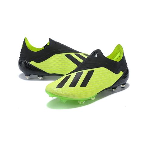 New adidas X 18+ FG Soccer Cleat - Green Black