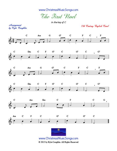 The First Noel free sheet music