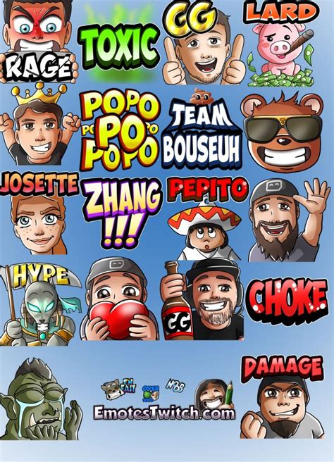 Various twitch emotes – Custom emotes and badges for Streamers