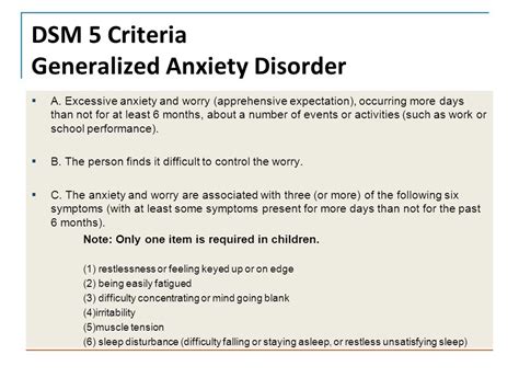 Generalized Anxiety Disorder Gad Is Characterized By What Criteria - Etuttor