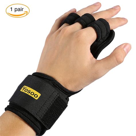 Weight Lifting Gloves with Wrist Support Strap Pro Padded Gym Gloves for Powerlifting, Cross ...