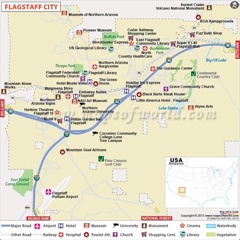 Map Of Flagstaff Az And Surrounding Towns