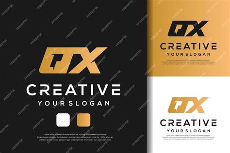 Premium Vector | Abstract monogram letter qx logo design