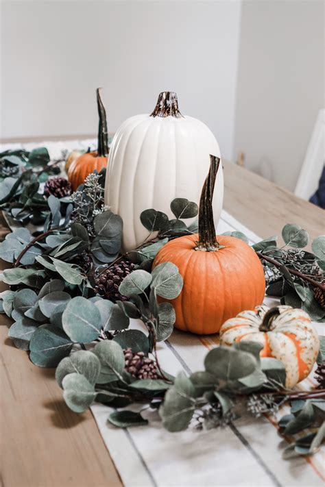 eucalyptus-and-pumpkin-fall-home-decor - Lovely Lucky Life