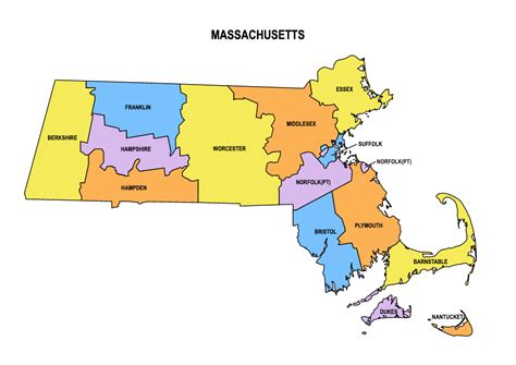 Massachusetts County Map: Editable & Printable State County Maps