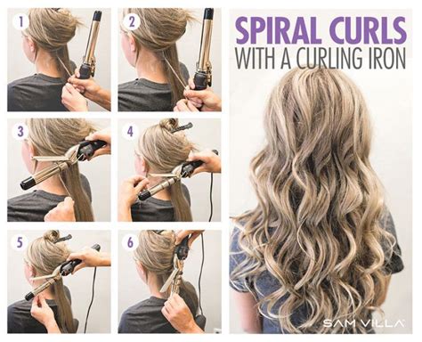 Spiral Curls with a curling iron Curling Thick Hair, Hair Curling Tips, Hair Curling Tutorial ...