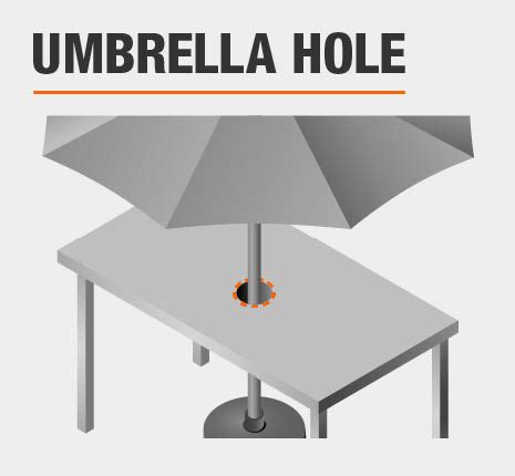 Narrow Outdoor Dining Table With Umbrella Hole | Ricetta ed ingredienti dei Foodblogger italiani