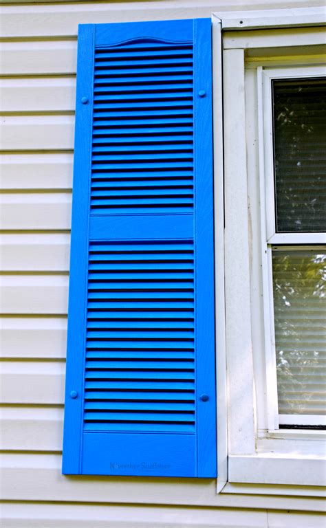 Updating vinyl shutters DIY Project | November Sunflower