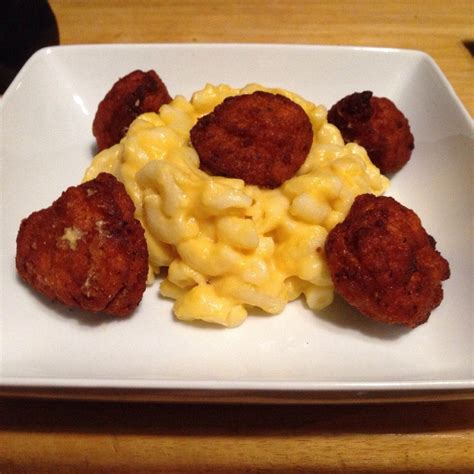 Wawa mac 'n cheese topped with burnt buffalo chicken bites ...